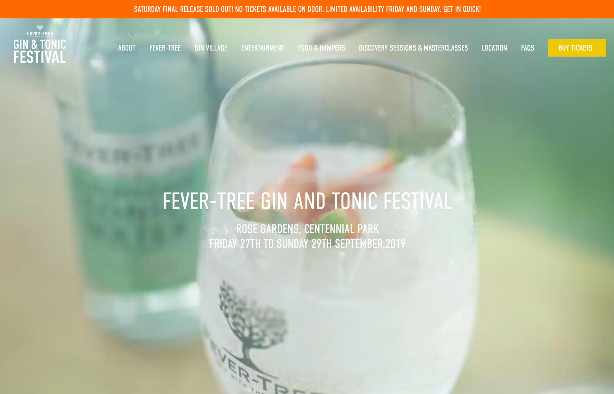 Fever-Tree Full Screen Background Video with Top Bar