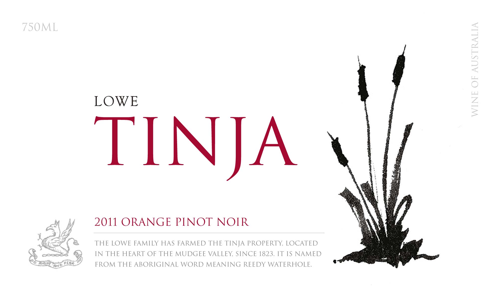 Lowe Tinja Wine Label Design