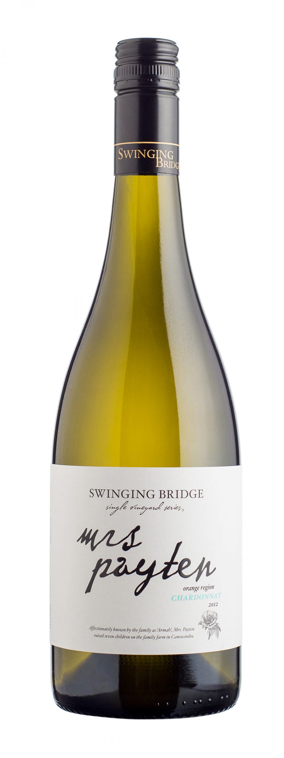 Swinging Bridge Wine Label Design Mrs Payten