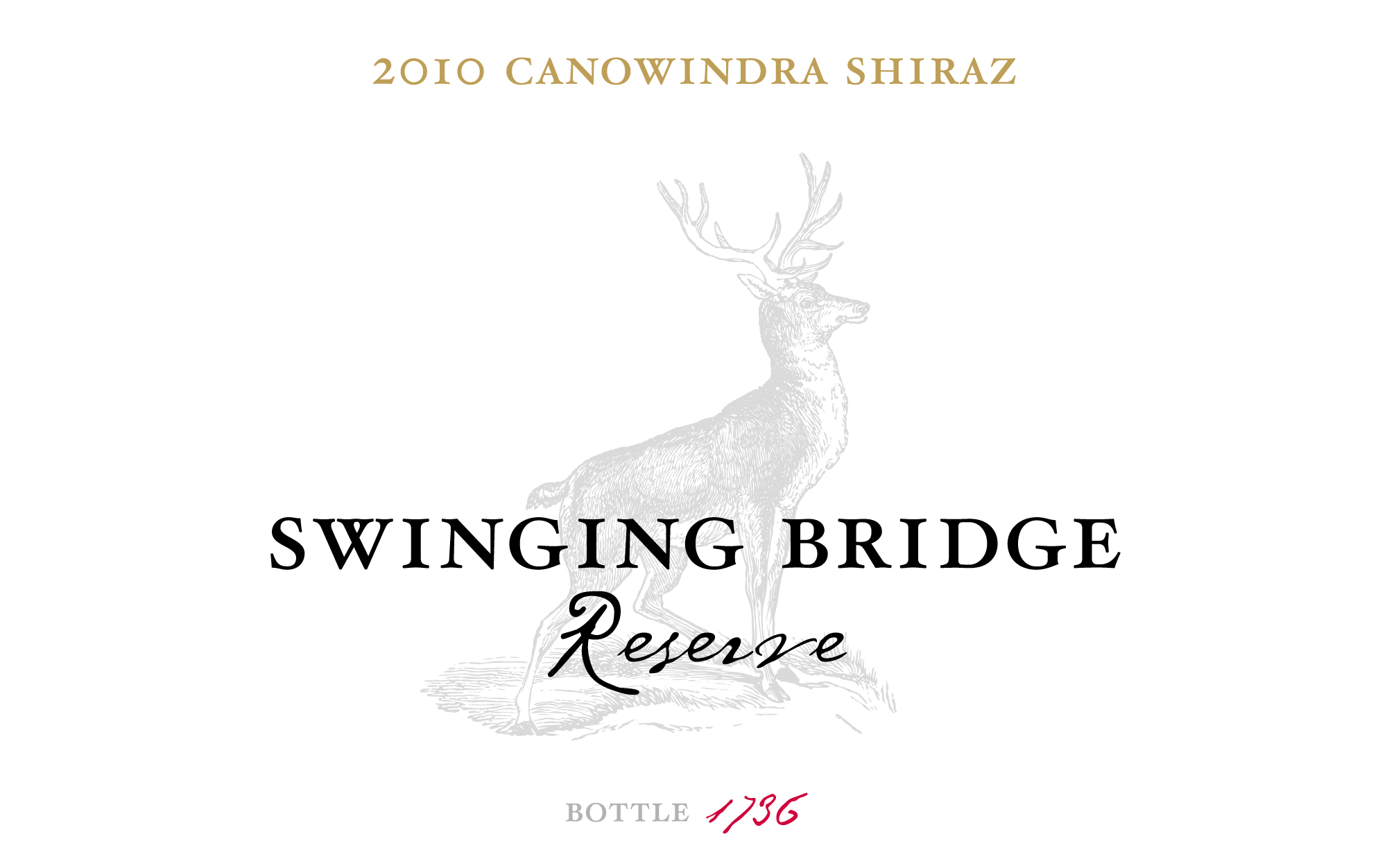 Swinging Bridge Reserve Wine Label Design
