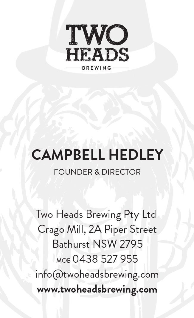 Two Heads Campbell Business Card Back
